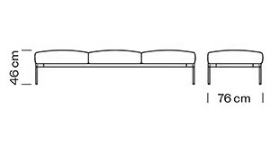 BLOOM 1215 - Upholstered fabric bench by Et al. - view 3